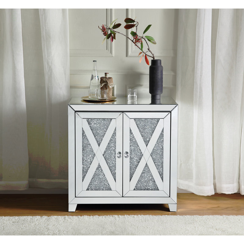 Console avec miroir et faux diamants