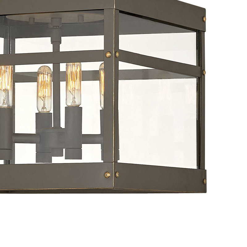 Porter 4-Light Outdoor Flush Mount, Oil Rubbed Bronze