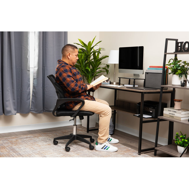 Mind Reader Lumbar Support Cushion for Office Chair and Car Seat, Memory Foam, Posture Corrector, Versatile Lower Back Cushion, 13.5"L x 4"W x 12.25"H, Black
