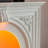 Beige Solid Wood Electric Fireplac
