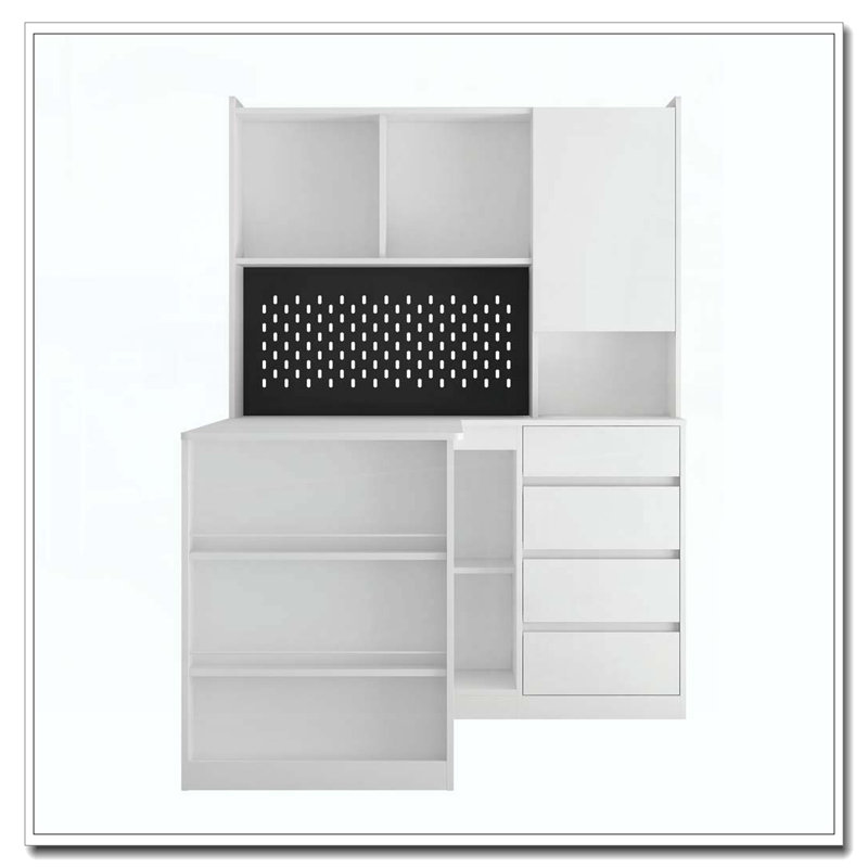 L Shaped Desk, White3