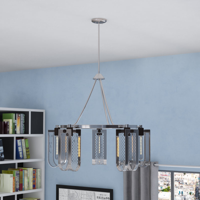 Mariestad 5 - Light Dimmable Wagon Wheel Chandelier