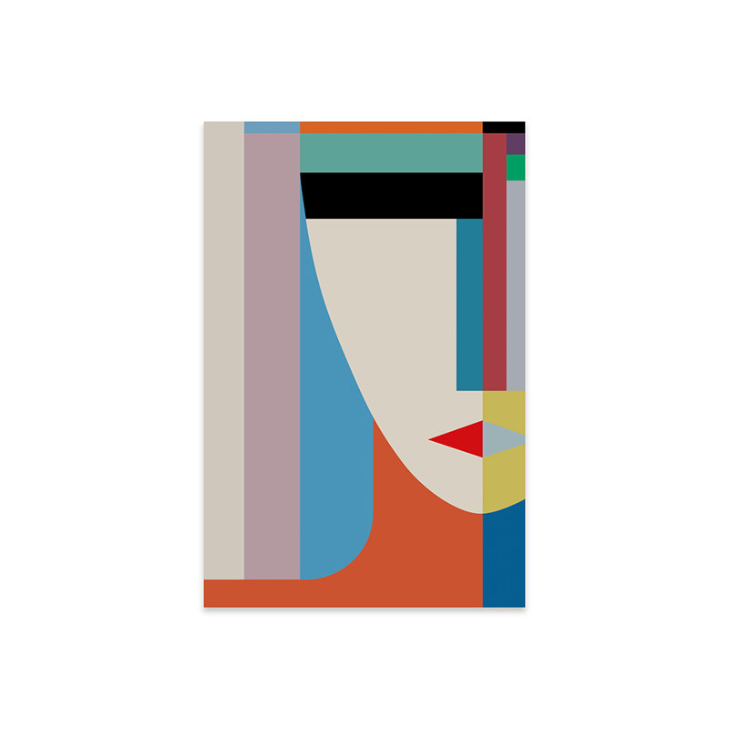 Impression de visage absolu sur verre acrylique, H 24 po x l 16 po x P 0,25 po