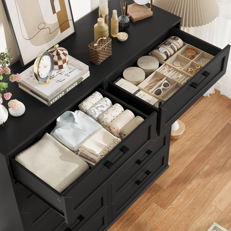 Commode pour la lingerie 6 tiroirs Amekia, Black