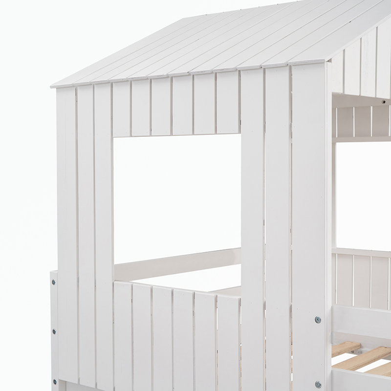 Flintville Kids Twin Over Twin Bunk Bed