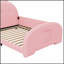 Lit princesse rembourré en forme de lapin, lit plateforme avec tête de lit et pied de lit pour un sommeil enchanteur-118357630