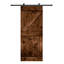 Porte de grange coulissante en bois de pin avec trousse de quincaillerie d'installation-93178041-93178026