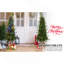 Arbre de Noël vert 4 pi avec base scintillante - 100 lumières DEL multicolores, 396 pointes, baies rouges et pommes de pin, branches pleines en PE / PVC, pot lumineux festif
