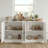 58.66" Wide Modern 4-Door Sideboard, Soft-Close Hinges & Adjustable Shelves, Modular Buffet Storage Cabinet