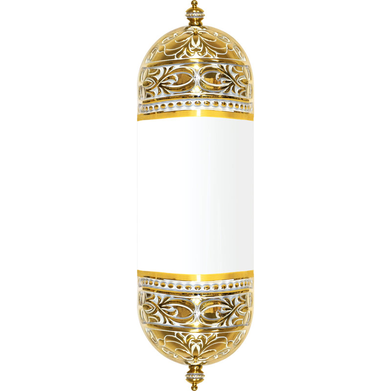 Fluellen Flush Mounted Sconce, White Patina Gold