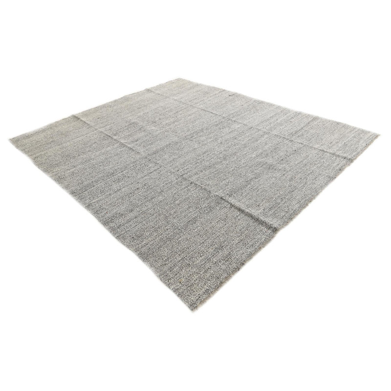 Tapis carré noir et blanc Orta