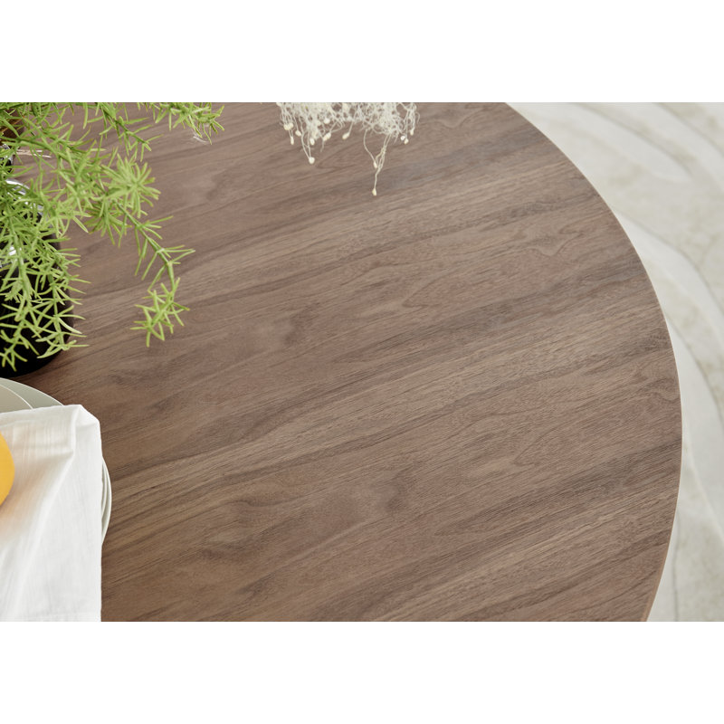 Round Concrete Effect & Black Legs Dining Table With Storage Shelf & 4 Luxury Velvet Dining Chairs, Dark Grey