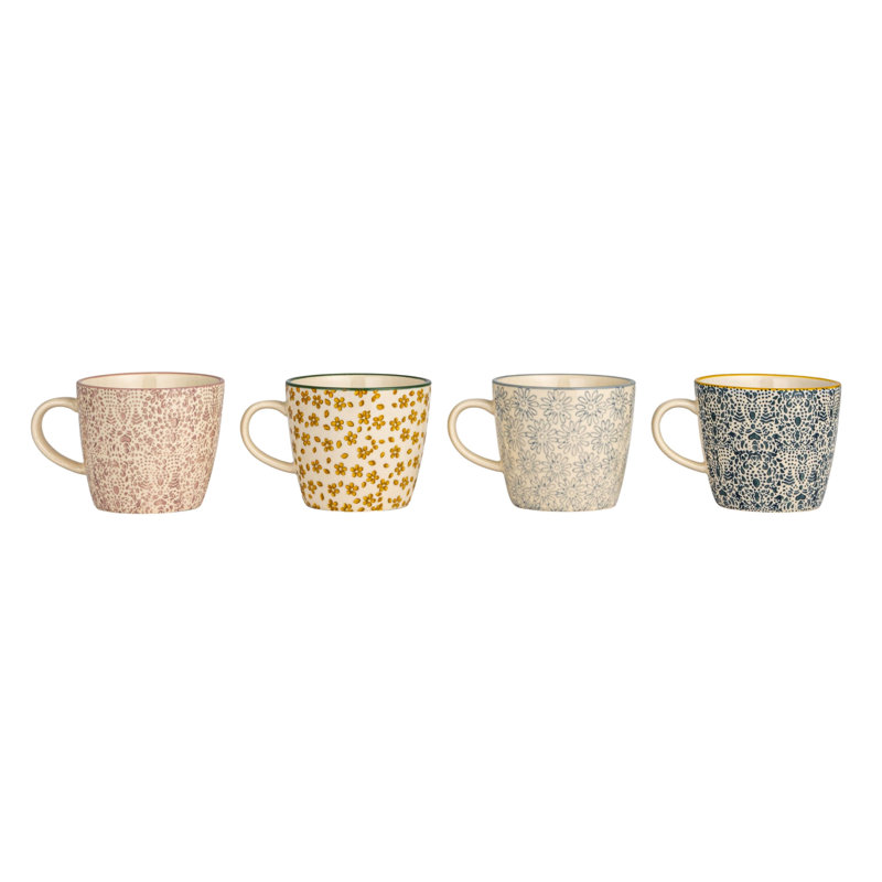 Floral Print Stoneware Mug