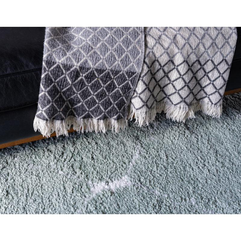 Geometric Shaggy Area Rug, Rectangle 152 x 244cm