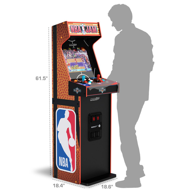 NBA Jam Deluxe 2-Player Hardwood Arcade Machine with Light-Up Marquee