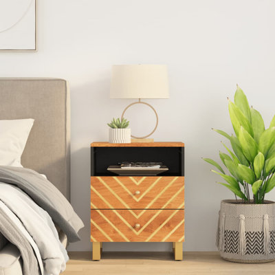 Harrison 93cm W Solid Wood Bedside Table