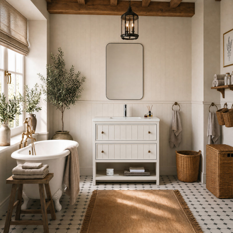 Base de meuble-lavabo 36 po Rennes, Beige