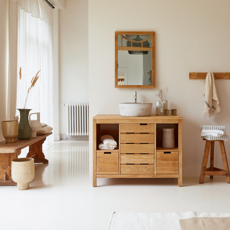 Bathroom Vanity Base Only in Natural