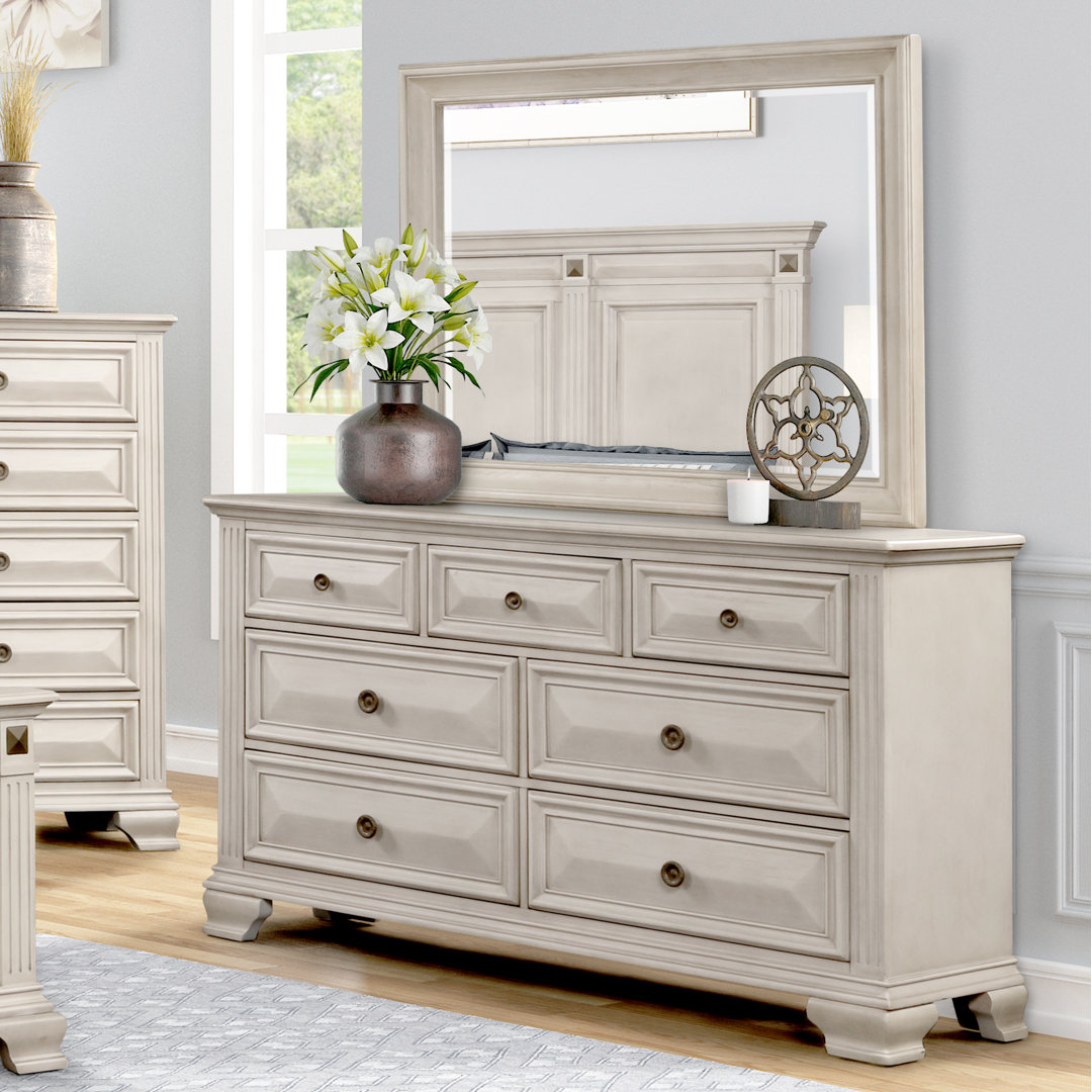 Oyola 64'' W 7 - Drawer Dresser with Mirror Canora Grey