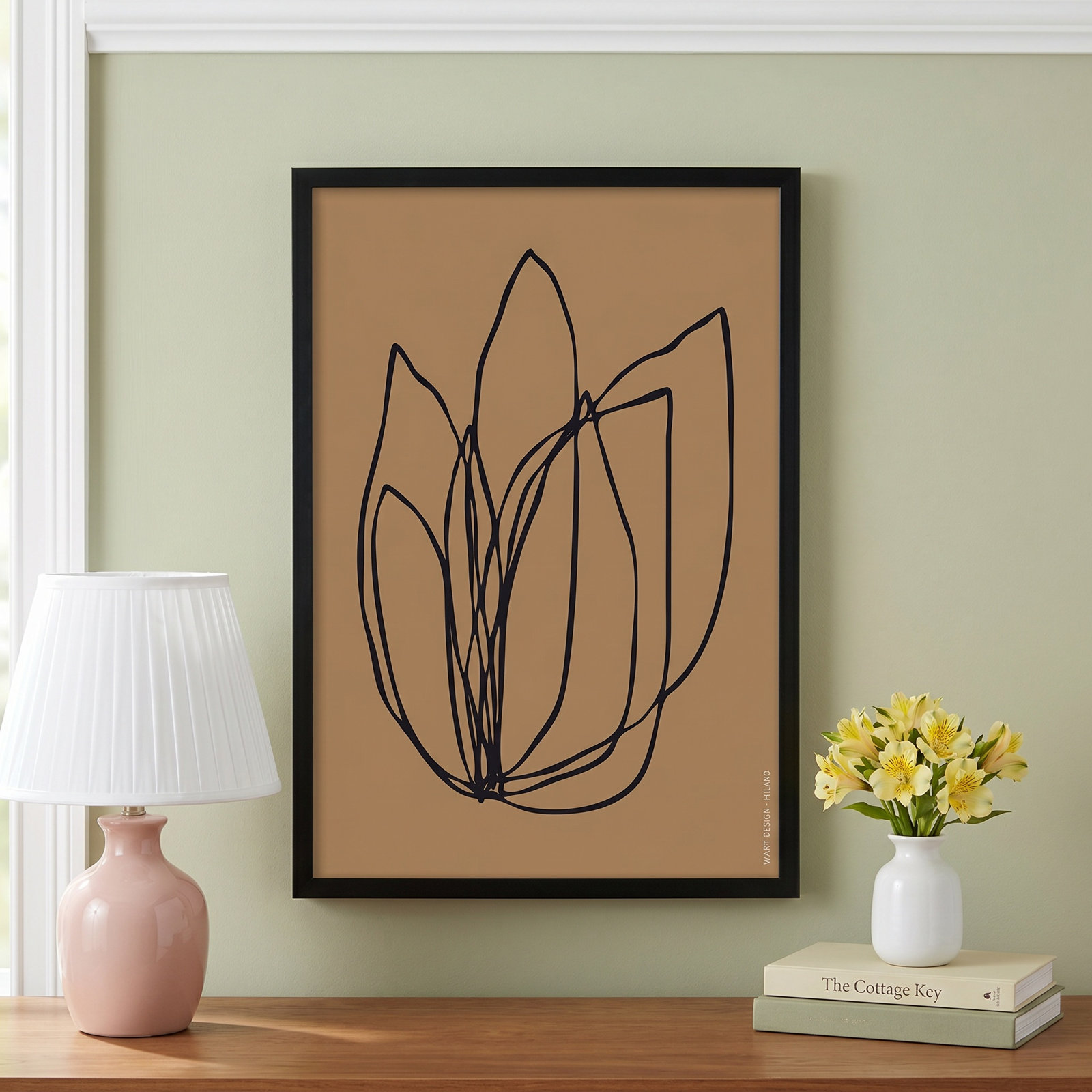 Julieta "Tracings 1" Print by Romina Gadler, Black Framed Paper, 25" H x 17.5" W x 1.25" D