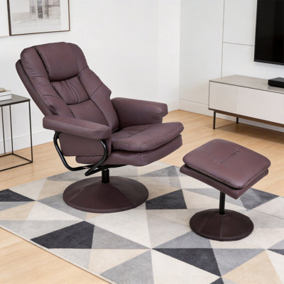 Fauteuil inclinable pivotant en cuir Scratch Cat