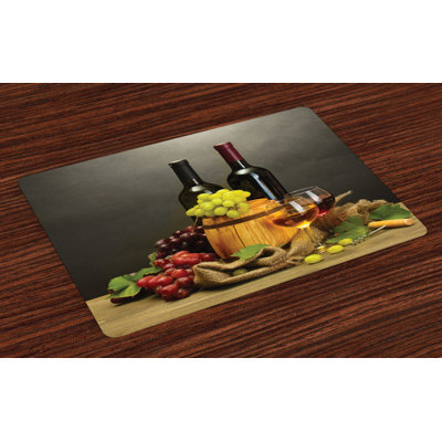 Hector Winery Themed Bottles France Placemat