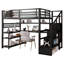 Lit mezzanine double avec escalier et garde-robe-295210303