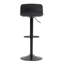 Ensemble de 2 tabourets de bar modernes en cuir de polyuréthane, hauteur de comptoir, pivotant, réglable, sans accoudoirs, noir | Idée de cadeau