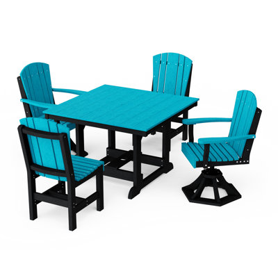 Heritage 5-Piece Dining Set With Swivel Chairs by Wildridge