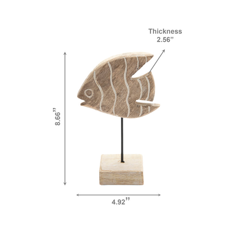 Décoration en bois de manguier avec socle Haight - ensemble de 4