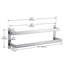 Échelle porte-serviettes murale à 2 niveaux en acier inoxydable noir de 61 cm (24 po).-136315860
