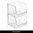 iDesign Stackable Open-Front Storage Bins for Kitchen and Pantry Organization - Set of 2 - Clear