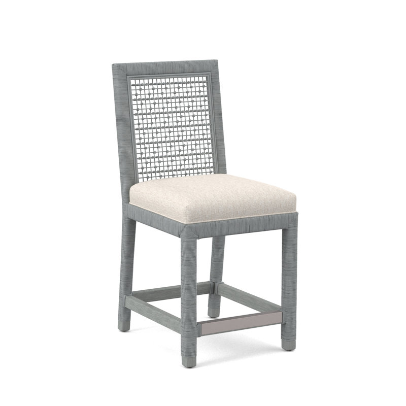 Pine Isle 24" Counter Stool, Fantail Blue; 0569-66, Nickel
