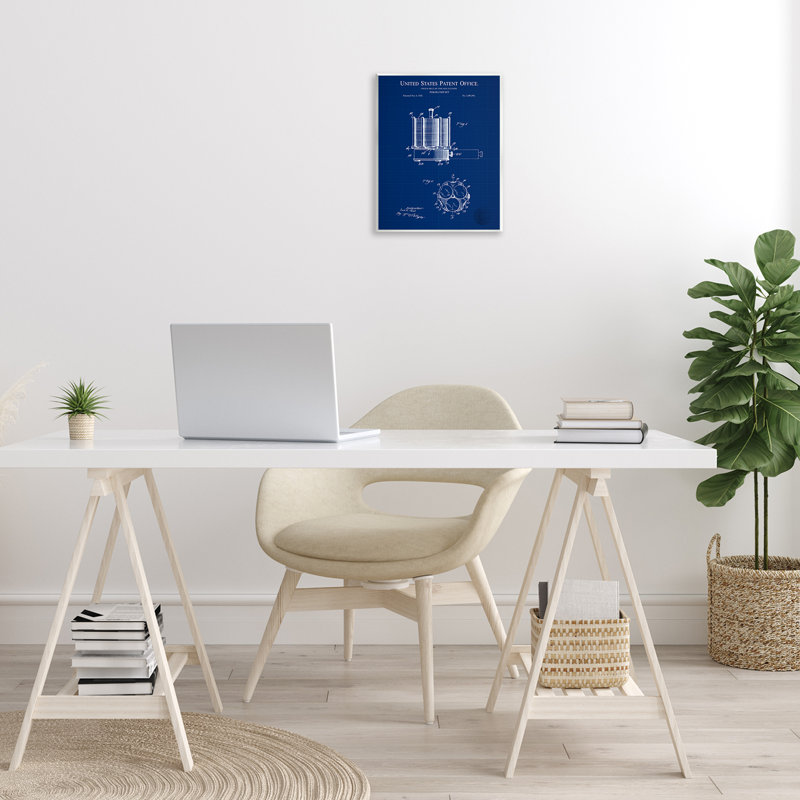 «Blue Poker Chips», art mural sur bois par Karl Hronek