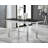 Tierra Modern Glass & Metal Extendable Dining Table Set & 6 Luxury Fabric Dining Chairs-1222536933