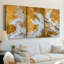 ABSTRACT Series CDXLV III - Toile tendue sur mesure avec châssis - 3 pièces-879477185