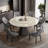 Light Luxury Modern Marble Round Dining Table Set