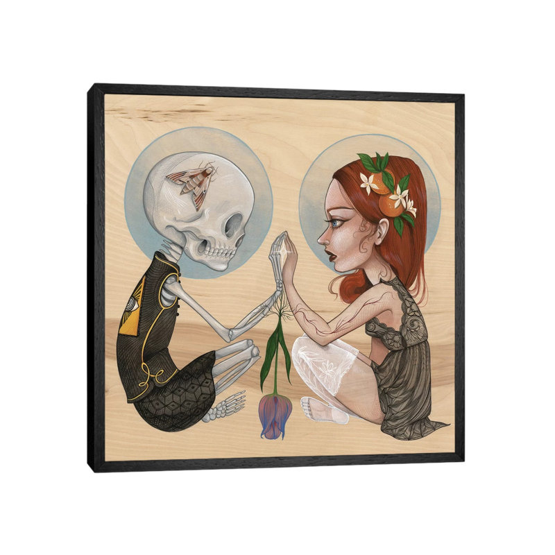 Mirror by Sandi Calistro - Painting on Canvas, 66.04 cm H x 66.04 cm W, Black Framed