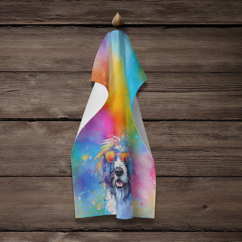 Serviette de cuisine Old English Sheepdog Hippie Dawg