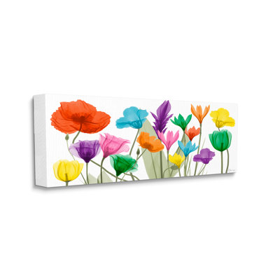 Arrangement floral audacieux à motif floral translucide, art texturé blanc par Albert Koetsier
