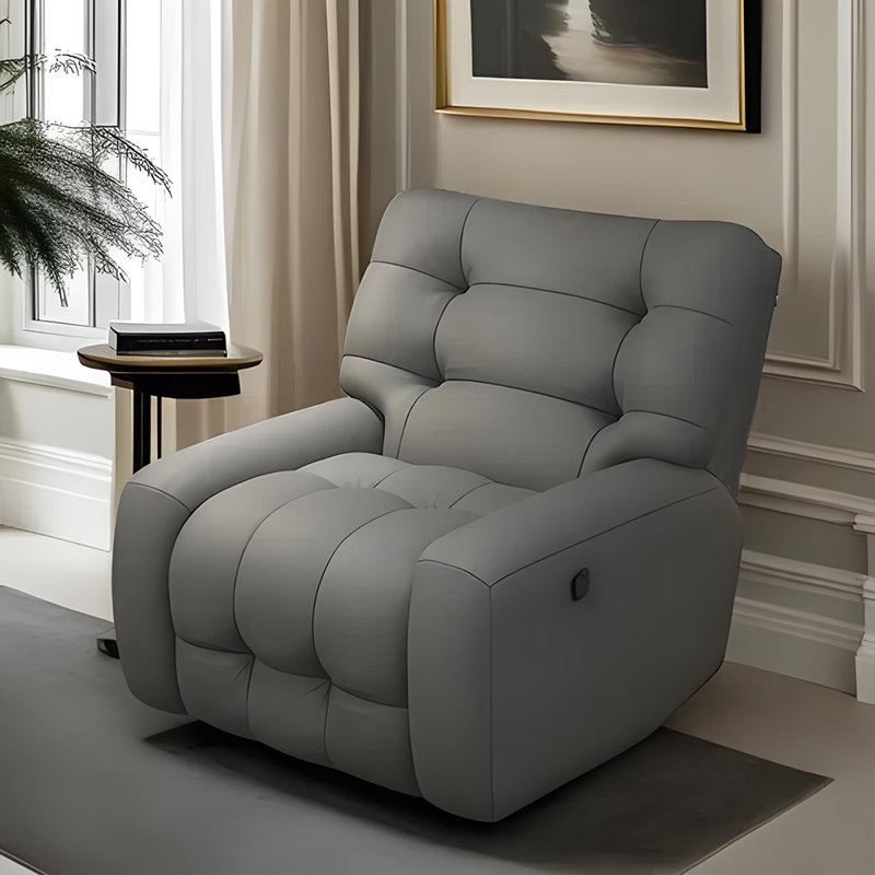 Hyang, Gray Faux Leather
