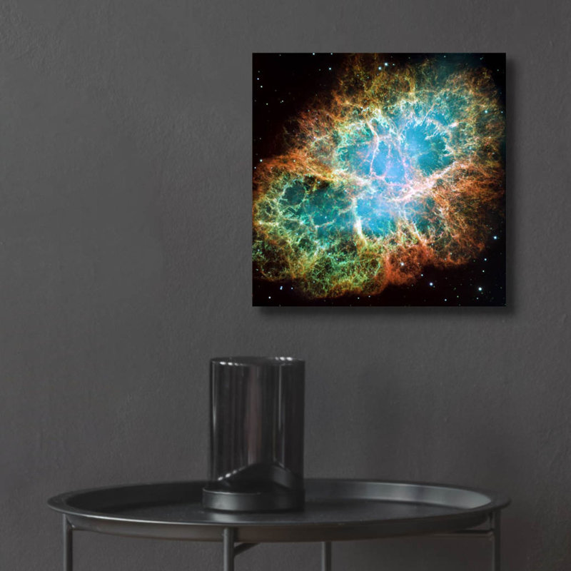  «Crab Nebula Supernova», art mural en verre télescopique Hubble de la NASA, 12 po x 12 po