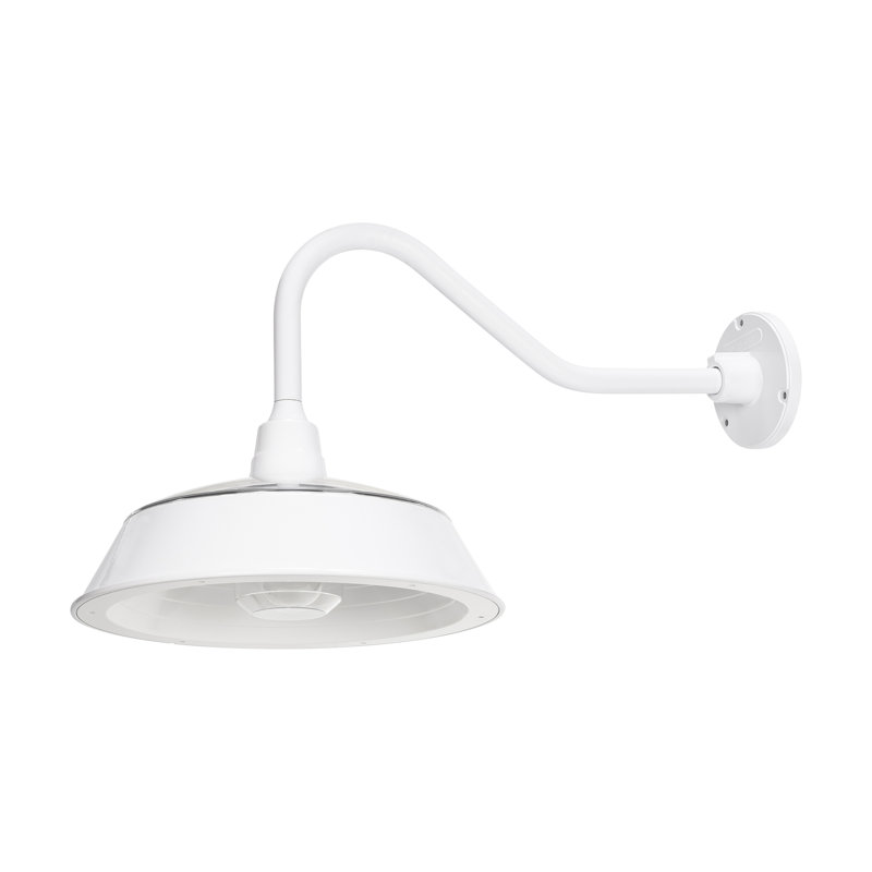 Cottage Solar Barn Light- White, White