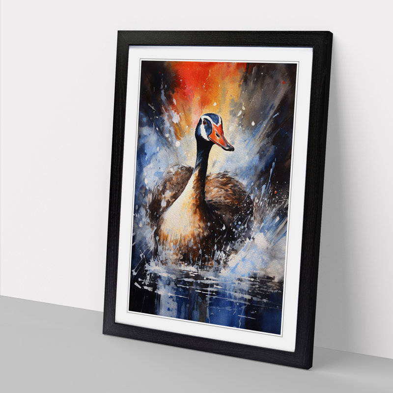 Goose Gestural - Framed Print