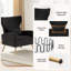 Velvet Wingback Chair-1300973678