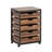 Mobile Industrial-Style 5-Drawer Storage Cabinet with Printer Stand and Quiet Glide Wheels for Office or Home Use.