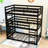 Kamaura Twin Over Twin Over Twin Bunk Bed With Safety Guardrails-106408367