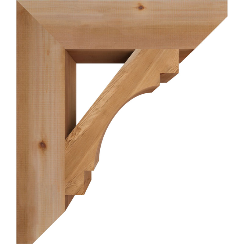 Support en bois / corbeau, Cèdre rouge de l'Ouest (lisse), H 30 po x l 5,5 po x P 26 po