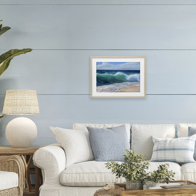 Contenu «Beach Waves Shore», reproduction sous verre encadrée, design par Dimitri Sirenko