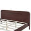 Lit en bois de pin massif avec finition noyer foncé, aucun sommier requis, conception stable et durable-603922382